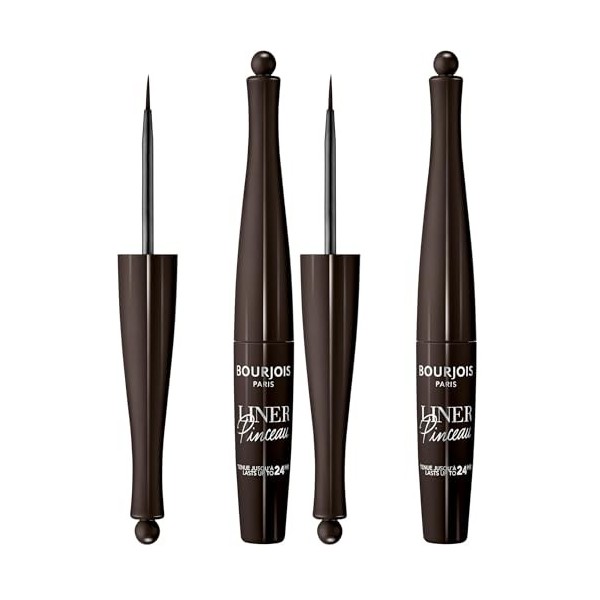 Bourjois - EyeLiner Pinceau - 02 BRUN IMPRESSIONNISTE Lot de 2 Eyeliner / Khôl / Crayon