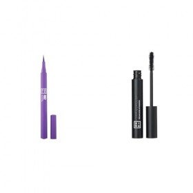 3INA MAKEUP - The Color Pen Eyeliner 482 + The 24h Level Up Mascara 900 - Eyeliner Violet 10h longue durée + Mascara Noir Eff...