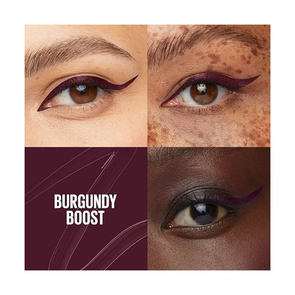 Maybelline New York - Eyeliner Liquide Waterproof - Couleur Intense Tenue Longue Durée 24H - Sans Transfert - Applicateur Feu