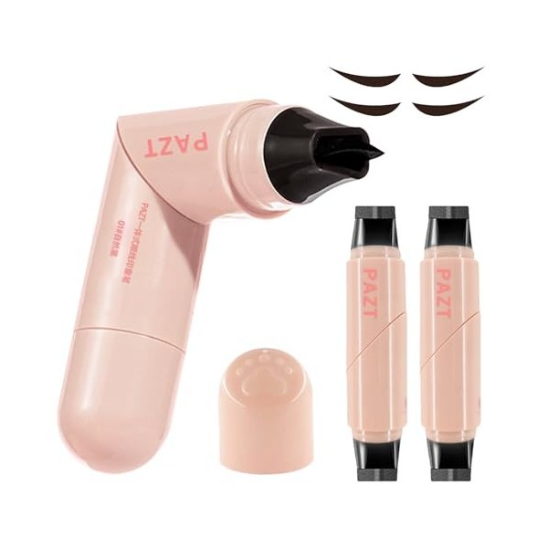 Eyeliner Stamp,Wing Tip Pen,Double Eye Liner Noir Waterproof Liquide Stamp,Séchage Rapide,Longue Tenue,Haute Pigmentation, fo