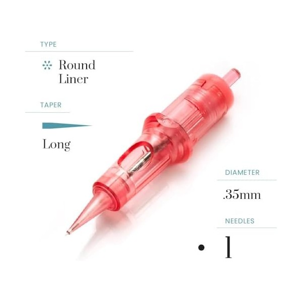 Kwadron Optima Professional PMU 1 Round Liner 0,35 mm Lot de 20