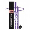 Erinde Crayon Yeux Waterproof Violet, Crayon Gel Eyeliner, Haute Pigmentation, Longue Durée, Résistant à lEau, Inclut un Tai