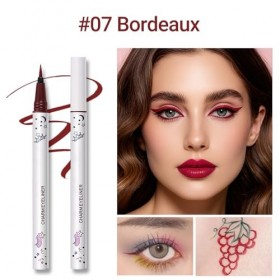 Erinde Crayon Yeux Liquide Bordeaux, Texture Mat et Douce, Application Facile, Haute Pigmentation et Longue Tenue, Eyeliner W