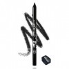 Eyeliner en gel noir - Crayon khôl noir mat - Imperméable et résistant aux taches - Crayon eyeliner longue durée avec taille-...