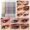 Set de crayons eyeliner, crayon eyeliner mat scintillant, Eyeliner rétractable, ultra pigmenté, séchage rapide, résistant à l...