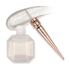 FADVAN No.5 Glitter Metallic Eyeliner Platine Eyeliner Métallisé Pailleté Longue Durée Extrêmement Fin, Peut être Utilisé Com...