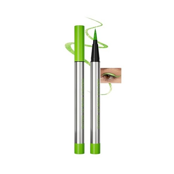 Erinde UV Fluorescent Eyeliner Waterproof, Glitter Neon Eye Liner for Parties, Concerts, and Festivals, Liquid Eyeliner for B...