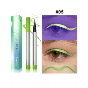 Erinde UV Fluorescent Eyeliner Waterproof, Glitter Neon Eye Liner for Parties, Concerts, and Festivals, Liquid Eyeliner for B...