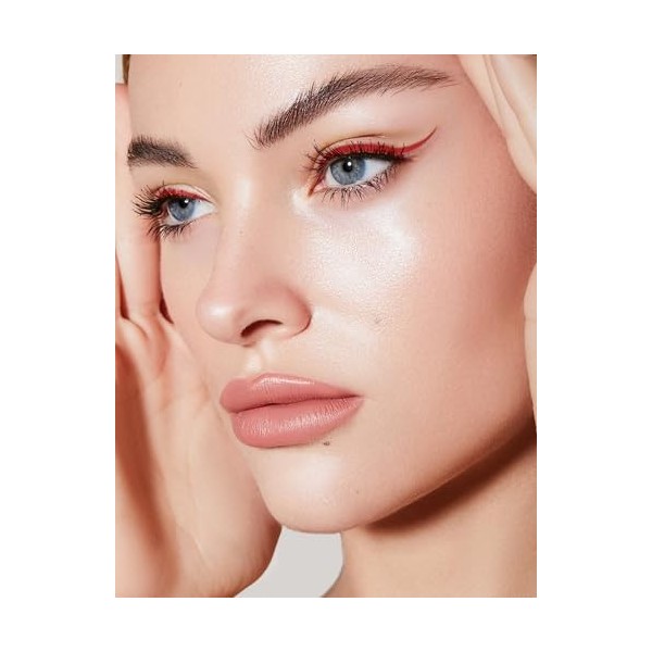 Erinde Liquid Eyeliner Pen Rouge Waterproof, Ultra-Precision Brush Tip, Long-Lasting & Smudge-Proof, Quick-Dry Formula, Easil...