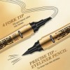 Crayon à Sourcils et Eye Liner 2-en-1, Crayon à Sourcils à Double Extrémité avec 4 Pointes de Précision, Waterproof et Anti-t...
