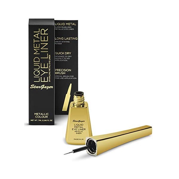 Stargazer Superbe Eyeliner Liquide Métallique avec Applicateur à Pinceau Fin 5036469175312 Eyeliner / Khôl / Crayon