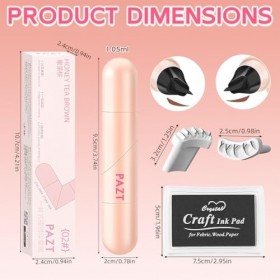 Tampon eye-liner double tête, stylo aile, eye-liner waterproof rotatif et tampon pour cils inférieurs, anti-bavures, naturel,