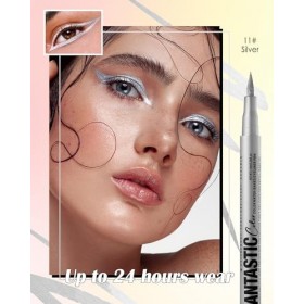 Eyeliner Liquide Mat Waterproof, Crayon Eyeliner Coloré, Tient Plus De 24 Heures, Pigmenté, Longue Tenue, Sans Bavures, Ultra
