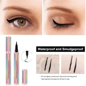 EHIOG Eyeliner liquide imperméable noir – Crayon eyeliner liquide précis résistant aux frottements pour un maquillage parfait...