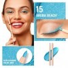 OULAC Crayon Yeux Waterproof, Eye Liner Bleu Mat avec Couleur Intense, Eyeliner Anti-salissures Texture Lisse et Crémeuse, Te
