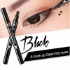 Stamp-OCHILIMA Eyeliner Crayon eyeliner liquide double face avec tampon de maquillage pour les yeux, imperméable, double face