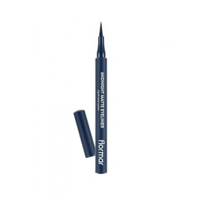 Flormar Midnight Matte Eyeliner – Eyeliner liquide waterproof au fini mat intense – Pointe feutre fine pour une application p...