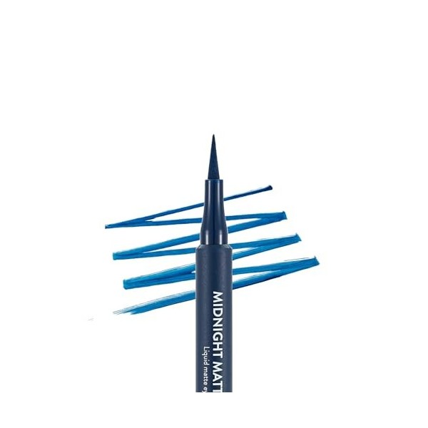 Flormar Midnight Matte Eyeliner – Eyeliner liquide waterproof au fini mat intense – Pointe feutre fine pour une application p...