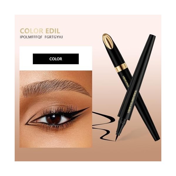 Catlinez Eyeliner waterproof, Eye liner liquide longue tenue, Résistant à la transpiration, tenue 24 h sans décoloration, Emb...