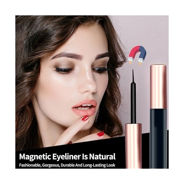 Eye Liner Magnetique pour Faux Cils, Eyeliner Liquide, Colle Faux Cils Magnetique, Eyeliner Convient pour Faux Cil Magnetic, 