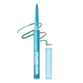 Erinde Crayon Yeux Chameleon Bleu Ciel,Eyeliner Metallic à Effet Multi-Angles,Texture Gel Intense pour une Application Facile