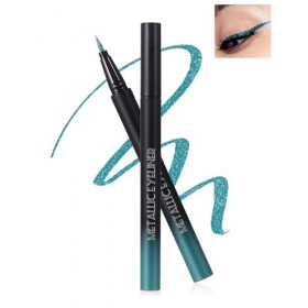 Eyeliner Liquide Pailleté Métallique, Vert Eyeliners Diamant Scintillant, Imperméable et Durable Eye Liner, Plume Ultra-Fine,...