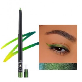 Erinde Crayon Eyeliner Vert Caméléon Métallique Pailleté, Stick à Paupières Multicolore, Sparkling Durable pour les Yeux Eyel...