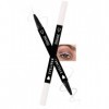 2 en 1 Crayon Yeux Matte et Paillettes, Double Tête Blanc et Argent Eye Liner Liquide, Longue Durée Waterproof, Highly Pigmen...