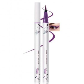 Erinde Crayon Yeux Liquide Violet, Texture Mat et Douce, Application Facile, Haute Pigmentation et Longue Tenue, Eyeliner Wat