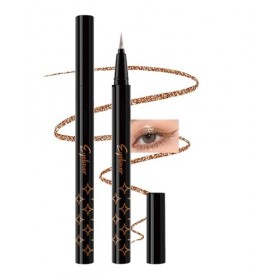 Crayon Yeux Pailleté Liquide, Brillance Durable, Waterproof Eyeliner Métallique Shimmer, Sèche Rapidement et Résiste aux Bavu...