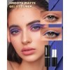 Gel Eyeliner Creme Waterproof Bleu, Couleur Longue Durée, Lisse et Mat Crayon Yeux sans Bavure, Bâtons de Peinture pour le Vi