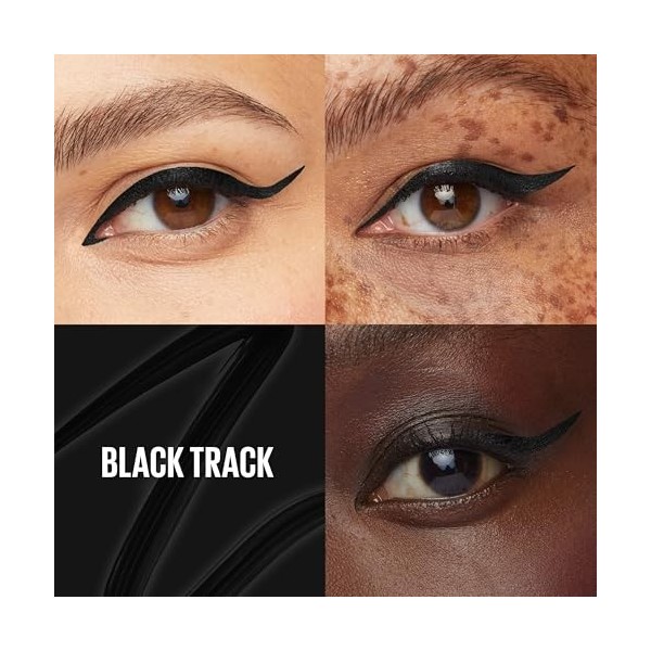 Maybelline New York - Eyeliner Liquide Waterproof - Couleur Intense Tenue Longue Durée 24H - Sans Transfert - Applicateur Feu