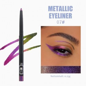 Crayon eyeliner violet à paillettes métallisées, étanche et résistant aux taches, crayon à paupières multichrome, bâton domb