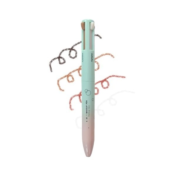 RoseFlower Stylos de Maquillage 4 en 1, 4 Couleurs Multi-Fonction Maquillage Beauté Stylo, Waterproof Effet Naturel, Crayon à...
