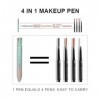 RoseFlower Stylos de Maquillage 4 en 1, 4 Couleurs Multi-Fonction Maquillage Beauté Stylo, Waterproof Effet Naturel, Crayon à...