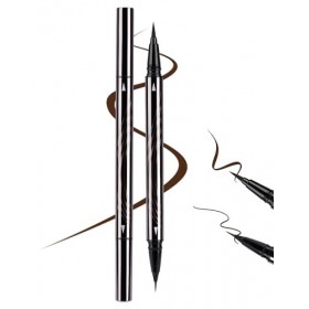 Erinde 2 en 1 Eyeliner Noir, Eyeliner à Double Pointe avec Pointe Fine et Large, Haute Pigmentation, Résistant à lEau et Lon ...