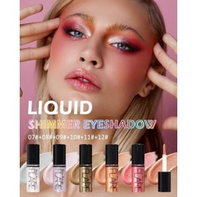 Eyeliner Liquide Paillettes 6 Couleurs, Crayon Yeux Waterproof Make Up Set,Crayons Fards à Paupières scintillant à séchage Ra...