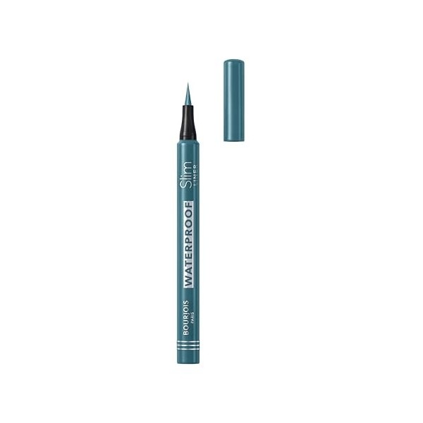 Bourjois Liner Feutre Slim Waterproof Eyeliner, Hautement Pigmenté, Sans Bavure, Séchage Rapide, 1 ml, Turquoise IV Eyeliner ...