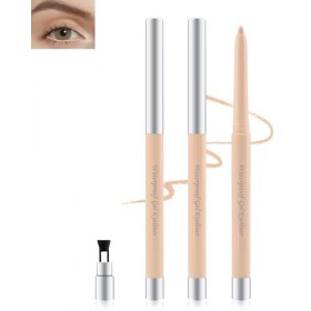 Crayon Yeux Waterproof, Eye Liner Nude Mat Gel Pen avec Crayon Roller, Eyeliners Anti-salissures et Longue Tenue, Texture Lis...
