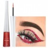 Eyeliner rouge pailleté, brillant liquide, imperméable, résistant aux frottements, crayon eyeliner métallique, crayon kaya ro...