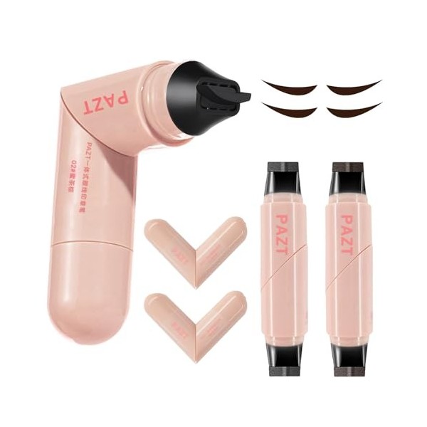 Eyeliner Stamp,Wing Tip Pen,2x 2.1mlDouble Eye Liner Noir Waterproof Liquide Stamp,Séchage Rapide,Longue Tenue,Haute Pigmenta