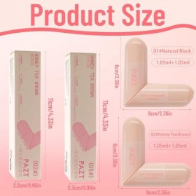 Eyeliner Stamp,Wing Tip Pen,2x 2.1mlDouble Eye Liner Noir Waterproof Liquide Stamp,Séchage Rapide,Longue Tenue,Haute Pigmenta