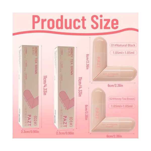 Eyeliner Stamp,Wing Tip Pen,2x 2.1mlDouble Eye Liner Noir Waterproof Liquide Stamp,Séchage Rapide,Longue Tenue,Haute Pigmenta