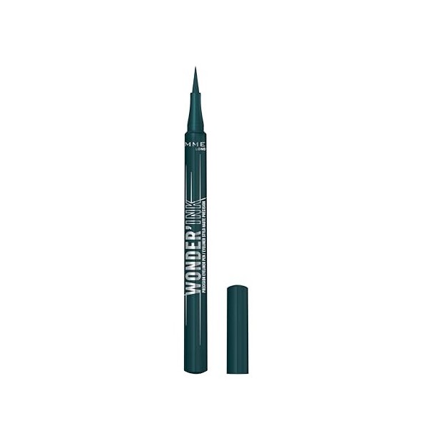 Rimmel Eyeliner WonderInk, Waterproof, Longue tenue, Mate, Application facile, 004 Velvet Ivy, 1.2 ml