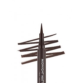 Flormar Midnight Matte Eyeliner – Eyeliner liquide waterproof au fini mat intense – Pointe feutre fine pour une application p