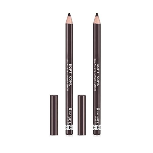 Rimmel - Crayon Soft Khôl - Couleur intense - Haute précision - 011 Sable Brown - 1,2gr Lot de 2