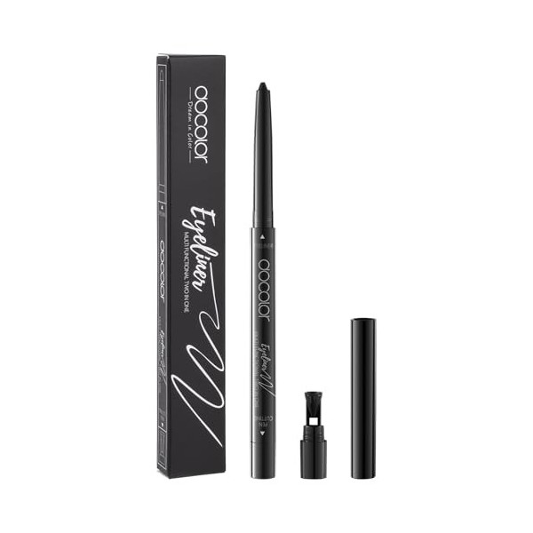Docolor Waterproof Eyeliner en Gel Noir avec Paillettes et Mine Rotative Sans Pointes Crayon Eye-Liner Eyeliner / Khôl / Crayon