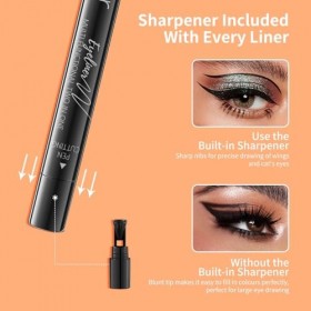 Docolor Waterproof Eyeliner en Gel Noir avec Paillettes et Mine Rotative Sans Pointes Crayon Eye-Liner Eyeliner / Khôl / Crayon