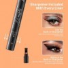 Docolor Waterproof Eyeliner en Gel Noir avec Paillettes et Mine Rotative Sans Pointes Crayon Eye-Liner Eyeliner / Khôl / Crayon