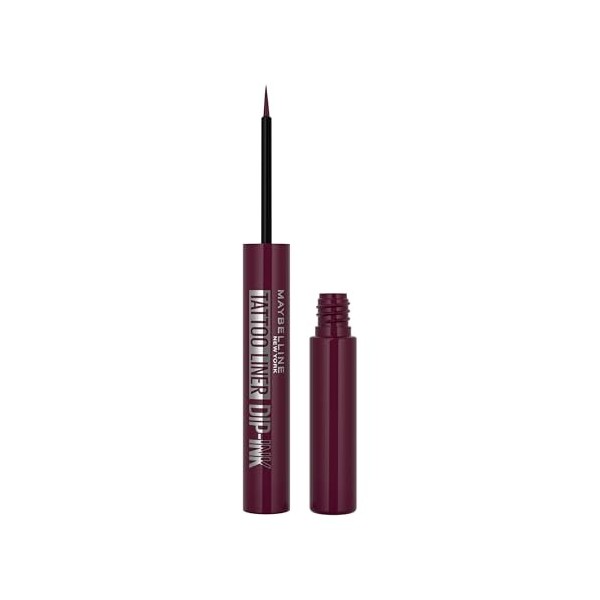 Maybelline New York - Eyeliner Liquide Waterproof - Couleur Intense Tenue Longue Durée 24H - Sans Transfert - Applicateur Feu